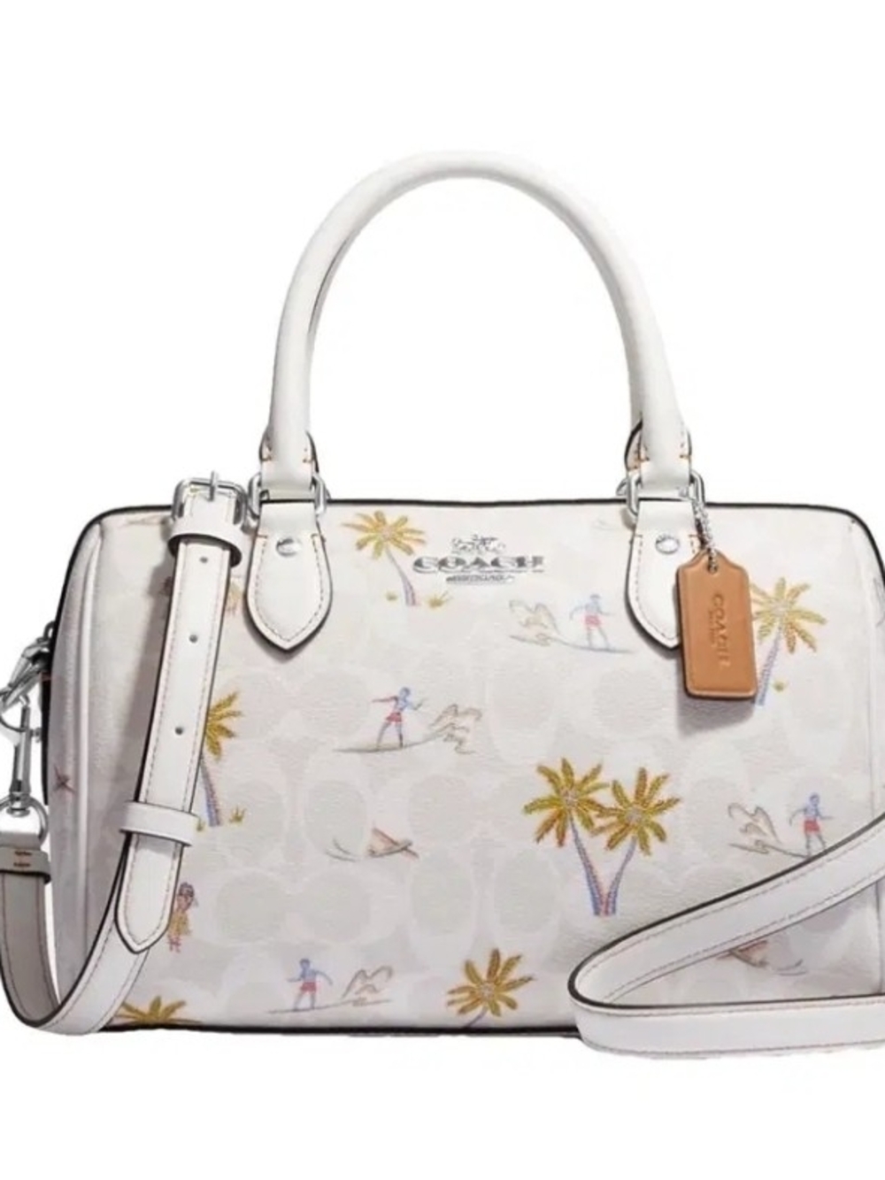 🤍▪️Coach▪️ Rowan Satchel In Signature Canvas With Hula Print